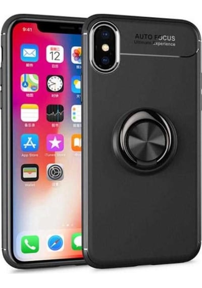 Apple Uyumlu iPhone XR 6.1 Kilif Yüzüklü Tam Korumali Silikon Kapak 417323910
