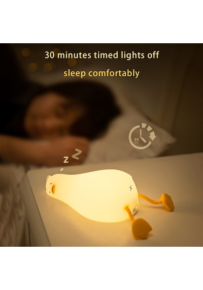 Led Çocuk Gece Lambası Sevimli Ördek Şekilli Gece Lambası Silikon Gece Lambası Çocuk Odası Yatak Odası Oturma Odası Diğer