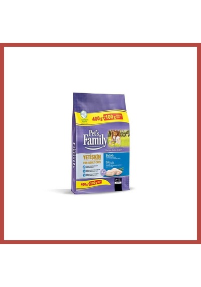Pets Family Yetişkin Kedi Maması Balıklı 400+100gr 1 Adet Erdotıca