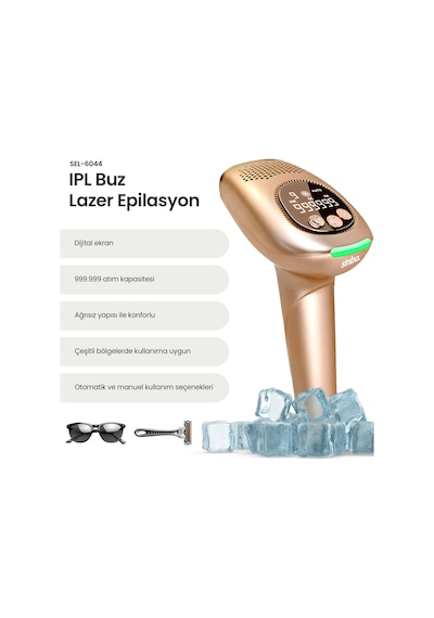 Sinbo 999.999 Atım Otomatik IPL Buz Lazer Epilasyon Cihazı