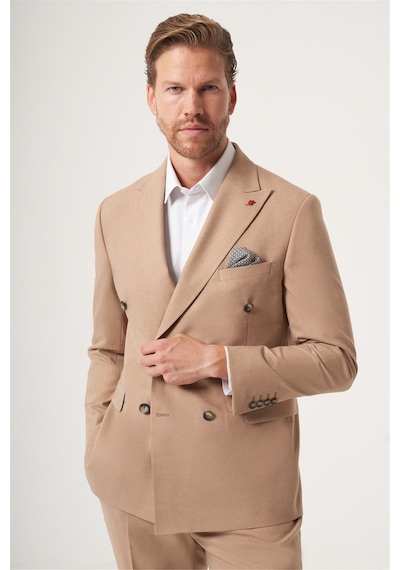 İmza Lacivert Mono Yaka 6 Drop Comfort Fit Tam Astar Esnek Takım Elbise 1001260182