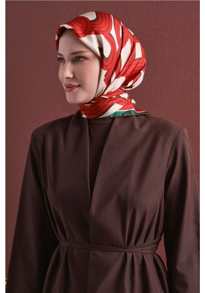 Armine Saf İpek Sura Eşarp 9614d 82 Morcivert