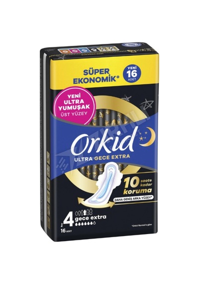 2 Adet Orkid Ultra Ekstra Dörtlü Gece Ekstra 16'lı