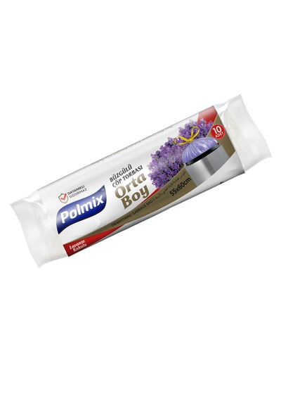 30 Rulo Orta Boy Lavanta Kokulu Büzgülü Çöp Torbası 55 X 60 Cm -