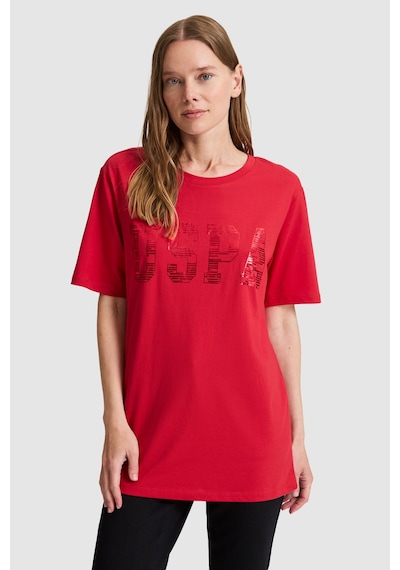 U.s. Polo Assn. Kadın Kırmızı Tişört Basic 50321690-vr171 Basıc Kırmızı