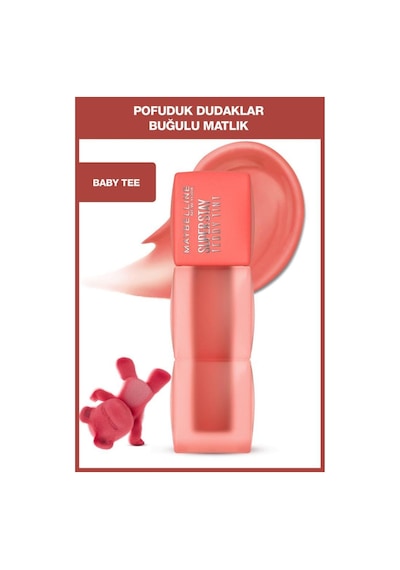 Maybelline Super Stay Teddy Tint Uzun Süre Kalıcı Likit Mat Tint 25 Baby Tee 25