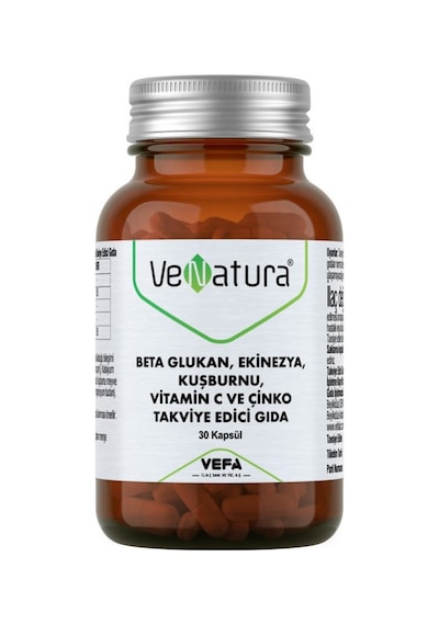Beta Glukan, Ekinezya, Kuşburnu, Vitamin C ve Çinko Takviye Edici