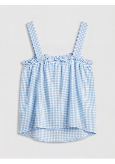 Lcw Dream Ekru Ekose Kadın Şortlu Pijama Takımı