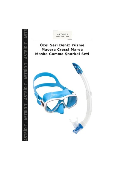 Özel Seri Deniz Yüzme Macera Cressi Marea Maske Gamma Şnorkel Seti Çok Renkli