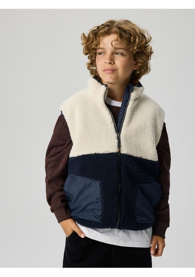 Name It Nkmmacey Teddy Vest Block Erkek Çocuk Yelek 13257215 Çok Renkli