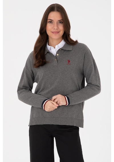 U.S. Polo Assn. U.s. Polo Assn. Kadın Gri Melanj Kazak /triko 50314707-vr086