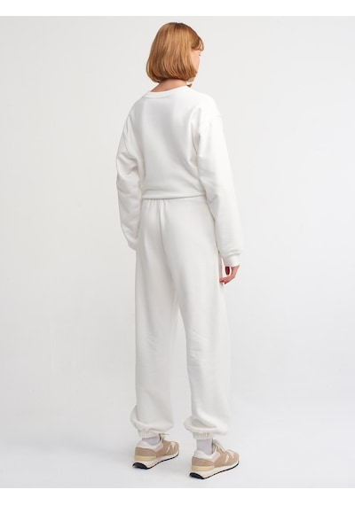 Dilvin Basic Jogger Pantalon  Ekru