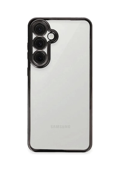 Samsung Galaxy S24 Fe Uyumlu Kılıf Lensli Silikon - Siyah