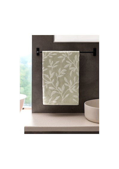 Madame Coco Clarisse Pamuklu Yüz Havlusu - Haki - 50x80 Cm 8684427222249 Çok Renkli