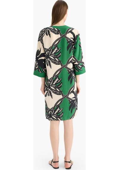 DeFacto Regular Fit Desenli Plaj Elbisesi-Fall in Love D0452AX25SMGN512 DeFacto Regular Fit Desenli Plaj Elbisesi-Fall in Love D0452AX25SMGN512