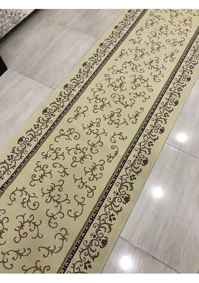 Saray Halı Tifanny 10541 Krem-2 80X300 Kahve Krem Yolluk 3 Metre