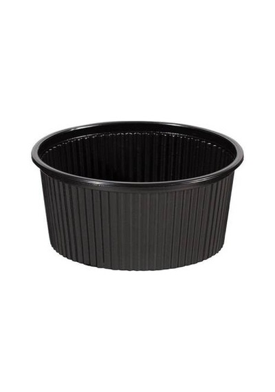 Siyah 16 Oz Pp Çorba Kasesi 11 Gr Kase+kapak 50 Adet