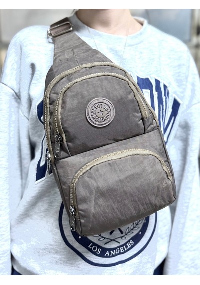 Su Geçirmez Kumaş Vizon Unisex Body Bag Çapraz Omuz Çantası Vizon