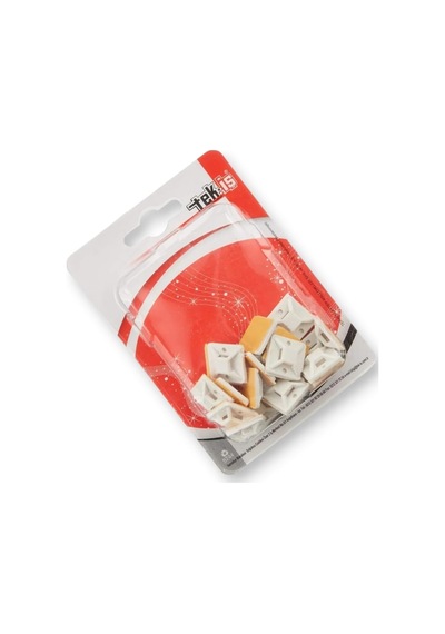 Tek-iş Yapışkanlı Plastik Kablo Bağı Klipsi 28mm X 28mm 40 Adet Cırt Kelepçe Tutucu Kablo Düzenleyici Genel