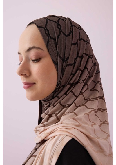 Imannoor Kafes Gri Degrade Supreme Şal 70x175 Gri