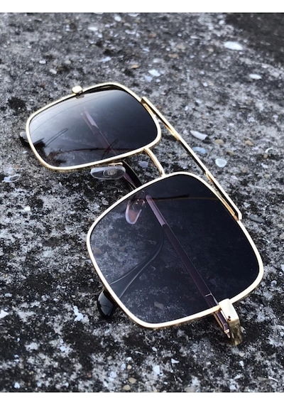 Unisex Gold Çerçeveli Güneş Gözlüğü