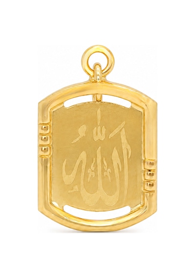 14 Ayar Allah Yazılı Altın Kolye Ucu Sarı