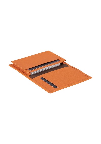 Bloominbag Bloomcard Verta Burnt Orange Hakiki Deri Dikey Kartlık Turuncu