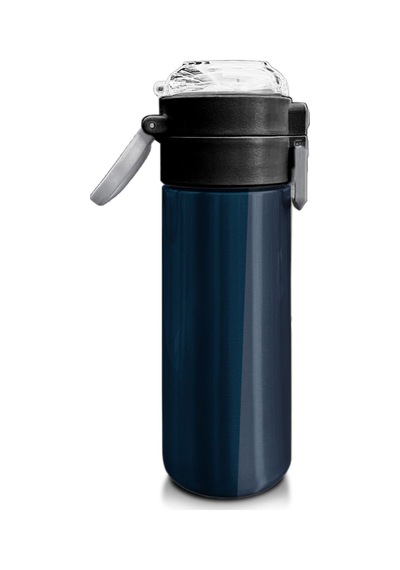 Coral High Çelik Matara Termos/suluk 31998 - 500ml, Erkek Çocuk - Lacivert Turuncu Çizgili Çok Renkli