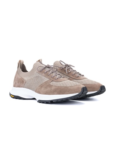 Tamer Tanca Erkek Deri & Tekstil Vizon Sneakers & Spor Ayakkabı 698 1090-2 Erk Ayk Y24 Vızon Trk Vizon