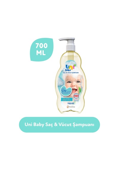 Uni Baby Bebek Saç Ve Vücut Şampuanı 700ml Klasik Pompalı 3lü