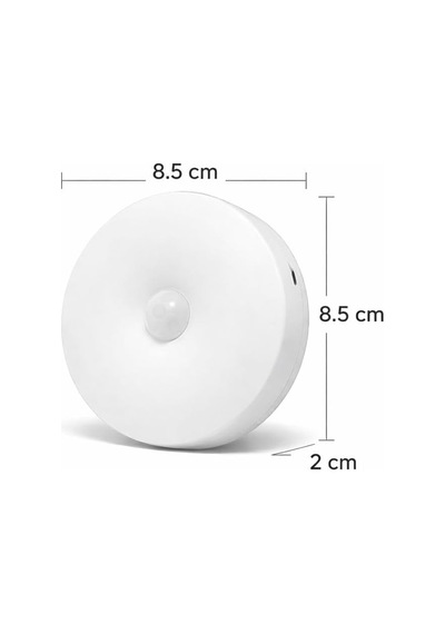 2 Li Set Sensörlü Led Kabin Işığı Gece Lambası 1,5w 4000k Doğal Beyaz 150 Lümen Usb Şar