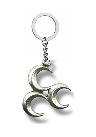 Sade Üç Hilal Figürlü Gümüş Renk Metal Anahtarlık Kültürel Ve Anlamlı Unisex Aksesuar