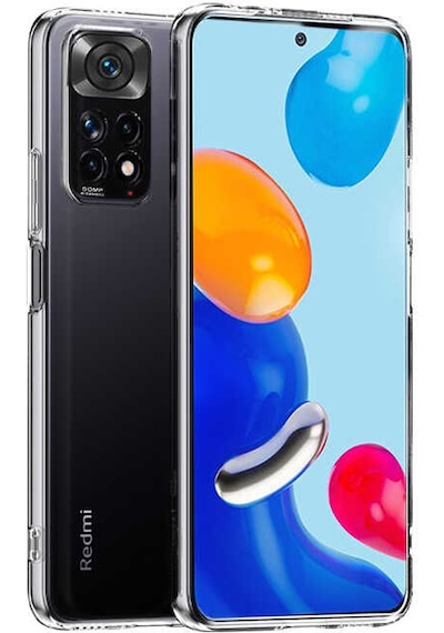 Redmi Note 11 Global Kılıf Klfs Kamera Korumalı Süper Silikon Kapak - Renksiz Renksiz