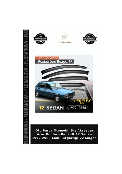 Oto Parça Otomobil Dış Aksesuar Araç Konforu Renault 12 Sedan 1972-2000 Cam Rüzgarlığı V2 Mugen