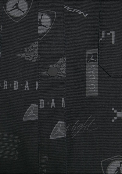 Jordan Trucker All-over Printed Full Snap Fastener Kadın Ceket Ndd Sport Siyah