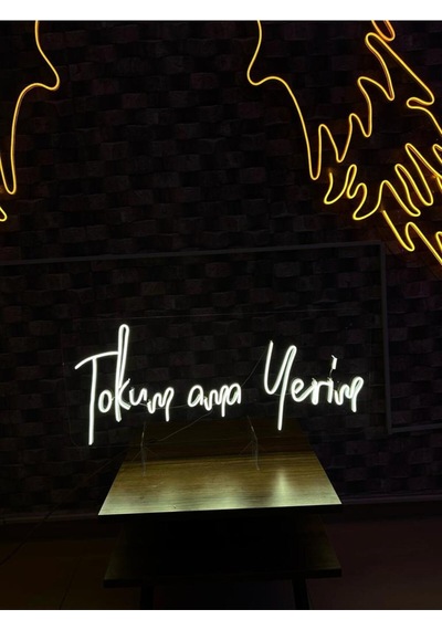 Tokum Ama Yerim Yazılı Neon Tabela Turuncu