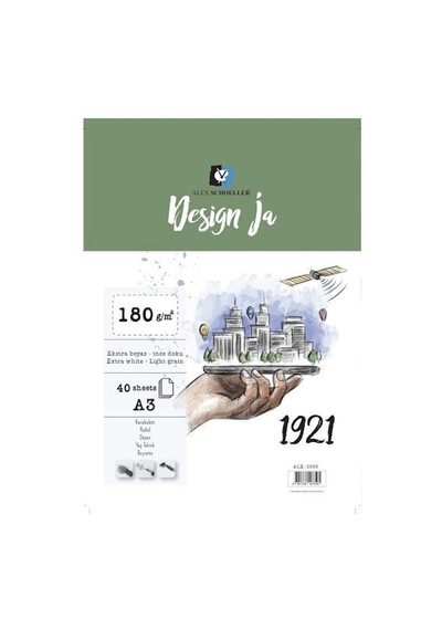 Alex Schoeller Design Ja Çizim Defteri 180 G 40 Yp. A3