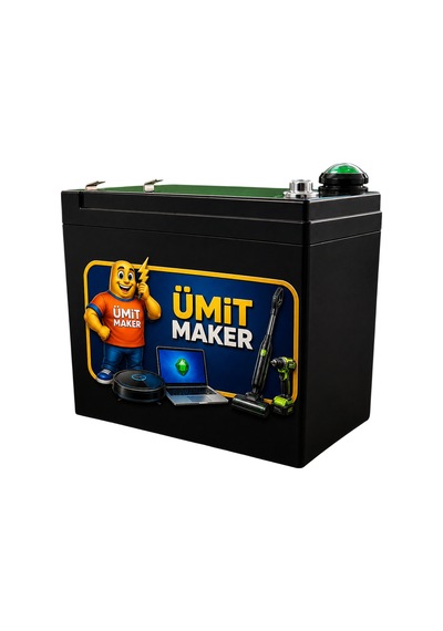 12.8v 12ah Lifepo4 Extra Özellikli Taşınabilir Güç İstasyonu + Şarj Aleti İçindedir