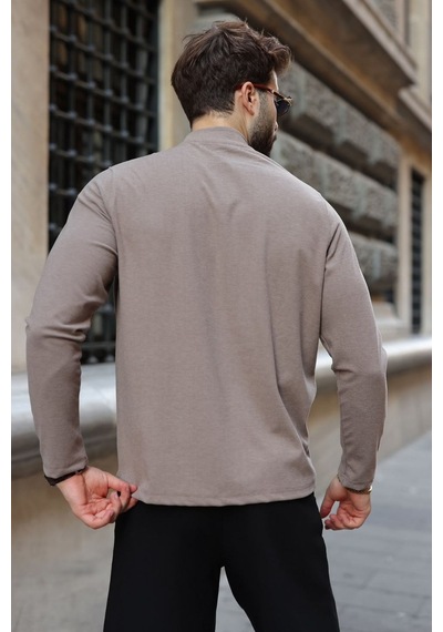 Madmext Vizon Yarım Balıkçı Yaka Slim Fit Erkek Sweatshirt E7202
