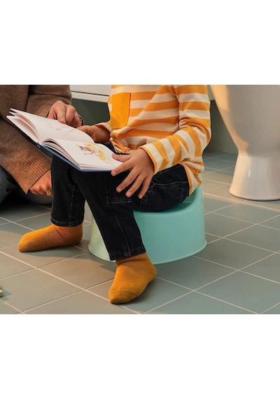 Çocuk Lazımlığı Yükseklik 18 Cm Pratik Kaymaz Lazımlık Turkuaz