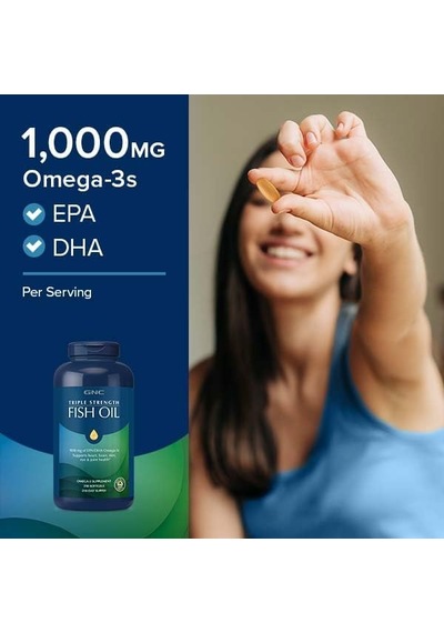 Gnc Triple Strength Fish Oil 60 Esansiyel Yağ Asitleri