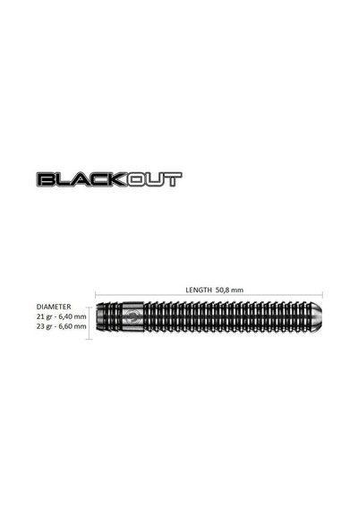 Winmau BlackOut %90 Tungsten Çelik Uçlu Dart Oku