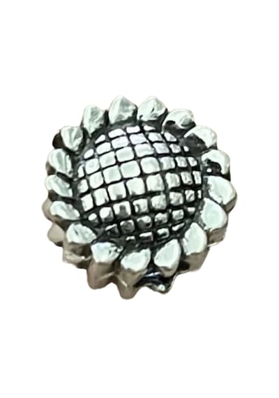Ay Çiçeği Klips Charm Gümüş