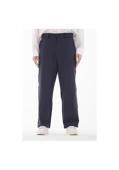 Rocqerx R-4415 Kemer Detaylı Keten Baggy Pantolon Lacivert