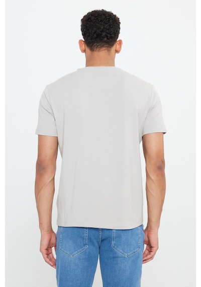 Ac&Co / Altınyıldız Classics Erkek Bej Standart Fit Normal Kesim Bisiklet Yaka Pamuklu Tişört Bej