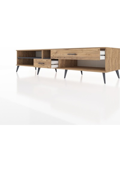 Kronos Tv Ünitesi 2 Raflı 2 Çekmeceli 220x59x51 Çam-antrasit/çam Antrasıt/atlas Çam - Atlas Çam Kronos Tv Ünitesi 2 Raflı 2 Çekmeceli 220x59x51 Çam-antrasit/çam Antrasıt/atlas Çam - Atlas Çam