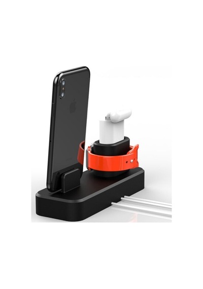 3In1 Apple Uyumlu iPhone+Iwatch+Ipods Silikon Şarj Standı Telefon Tutucu (502868842)