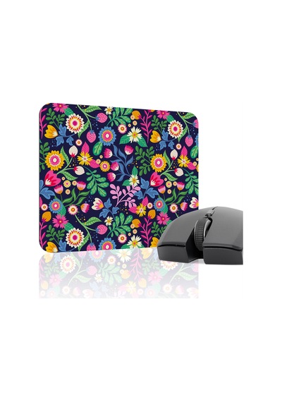 Çiçek Desenleri Kaymaz Dikişli Kauçuk Oyuncu Mousepad V2 - 22x18 Gaming Mouse Pad Fare Altlığı