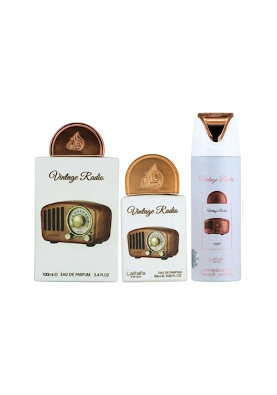 Lattafa Pride Vintage Radio Edp 100 Ml + Edp 20ml + 200 Ml Body Shower Unisex Parfüm Seti Oryantal