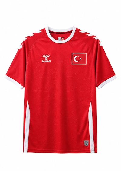 Hummel Milli Takım T-shirt 1.kalite Silikon Dikdörtgen Bayrak Logolu+ Sırta İsim Ve Numara Baskı Kırmızı - Beyaz Hummel Milli Takım T-shirt 1.kalite Silikon Dikdörtgen Bayrak Logolu+ Sırta İsim Ve Numara Baskı Kırmızı - Beyaz